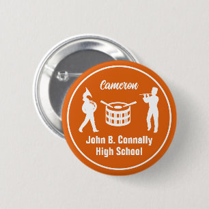 Orange High School Marching Band Personalisiert Button