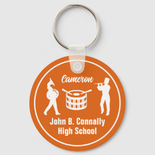 Orange High School Marching Band Personalisiert Schlüsselanhänger