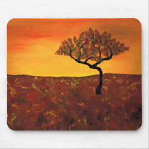 Orange Himmel Mousepad
