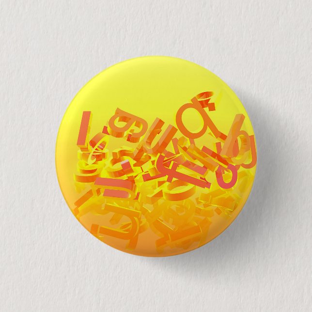 Orange Hintergrund mit Buchstaben Button (Vorderseite)