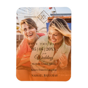 Orange Hochzeit in Urlaubsort Gay Lesbian Wedding Magnet