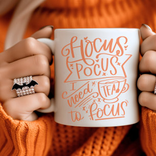 Orange Hokuspokus Ich brauche Tee Kaffeetasse