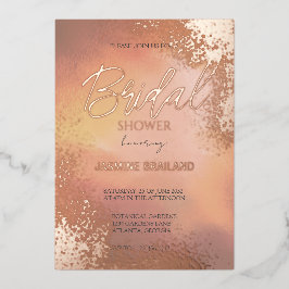 Orange Hombre Cosmic Wash Brautparty Sparkline Folieneinladung