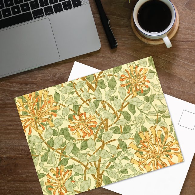 Orange Honeysuckle Vine William Morris Postkarte (Von Creator hochgeladen)