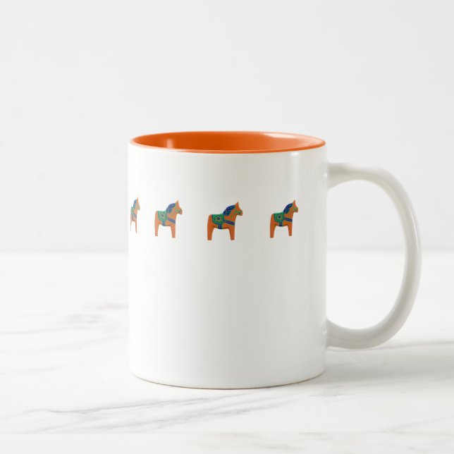Orange Horse Tasse (Rechts)