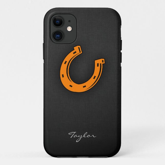 Orange Horseshoe Case-Mate iPhone Hülle (Rückseite)