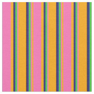 Orange, Hot Pink, Lime Green und Midnight Blue Stoff