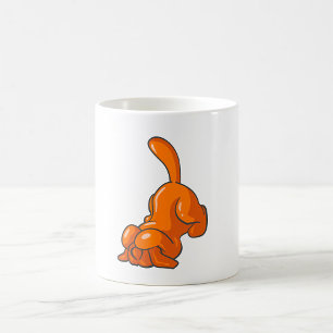 Orange Hound Dog Kaffeetasse