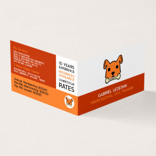Orange Hund, Hunde Trainer im Detail Visitenkarten