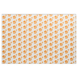 orange Hundetatzen-Druckmuster Stoff