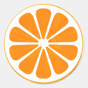 orange. Hybrid. Runder Aufkleber