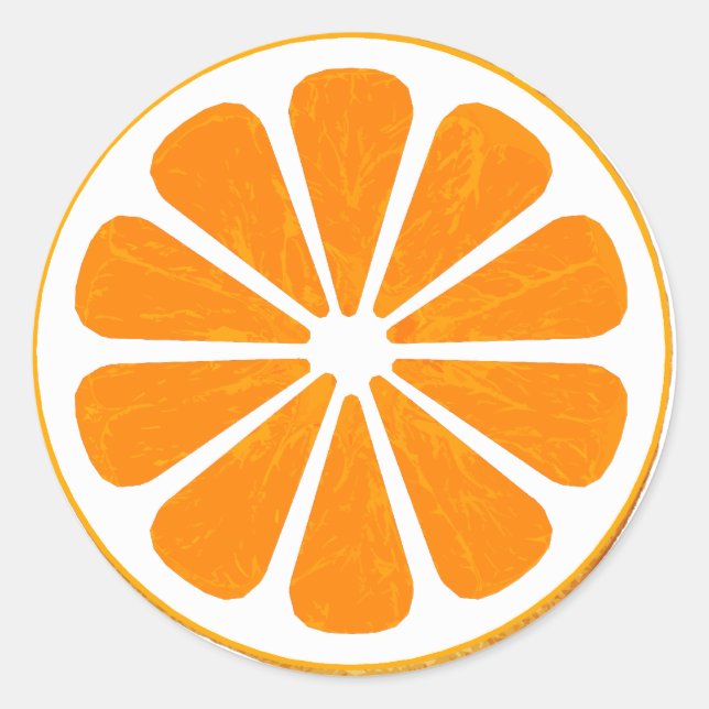 orange. Hybrid. Runder Aufkleber (Vorderseite)