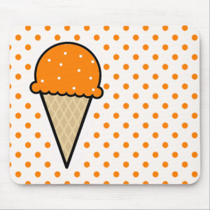 Orange Ice Creme Cone Mousepad