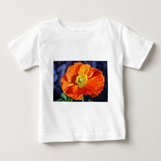 Orange Icelandic Poppy Fotografie Baby T-shirt (Vorderseite)