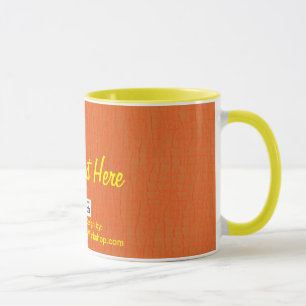 Orange, Ihr Text hier Tasse