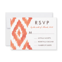 Orange Ikat RSVP