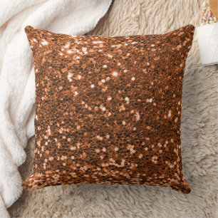 Orange Imitate Sequin Glitzer Throw Kissen
