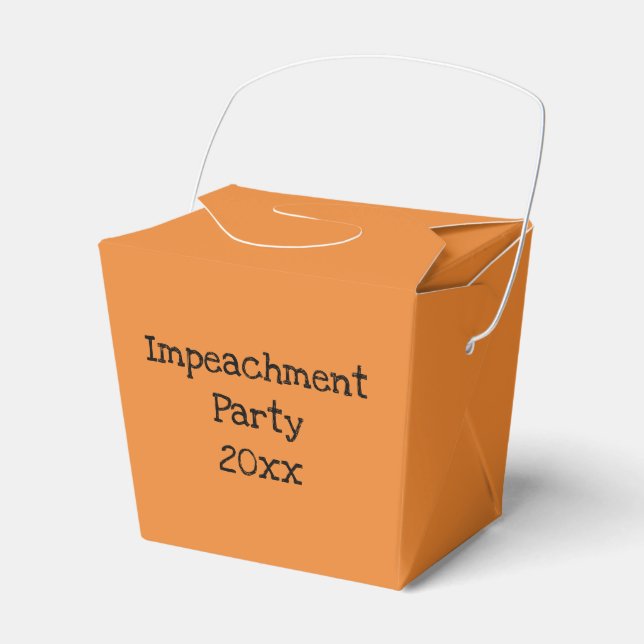 Orange "Impeachment Party" Geschenkschachtel (Vorderseite)