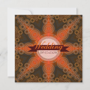 Orange Indische Stern Hochzeitseinladung Einladung