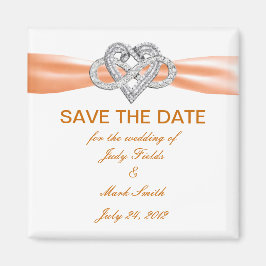 Orange Infinity Heart Save the Date Magnet