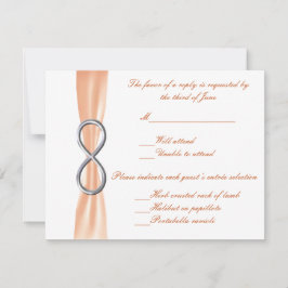 Orange Infinity Wedding Response Card RSVP Karte