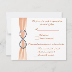Orange Infinity Wedding Response Card RSVP Karte