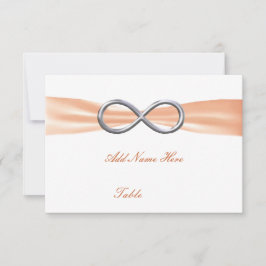 Orange Infinity Wedding Table Platzkarte