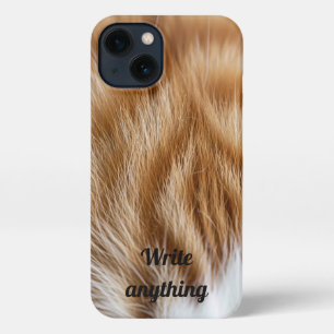 Orange Ingwer Flauschige Katzenpelz-Textur iPhone 13 Hülle