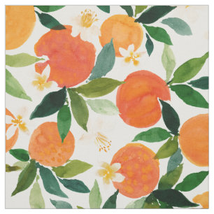 ORANGE INTOXICATION Citrus Muster Stoff