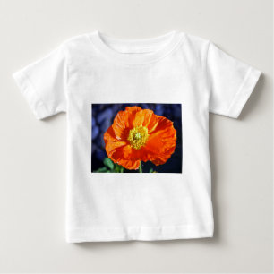 Orange isländische Mohnblumen-Fotografie Baby T-shirt