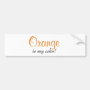 Orange ist meine Lieblingsfarbe Spruch Autoaufkleber