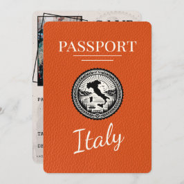 Orange Italy Passport Save The Date