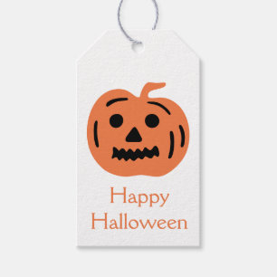 Orange Jack-O-Lantern Halloween Pumpkin Leckerei B Geschenkanhänger