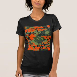 Orange-Jäger-Camouflage T-Shirt
