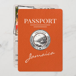 Orange Jamaica Passport Save the Date