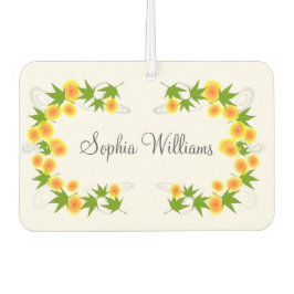 Orange japanische Blume weiß Autolufterfrischer