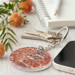 Orange Jasper Stone Pattern Schlüsselanhänger