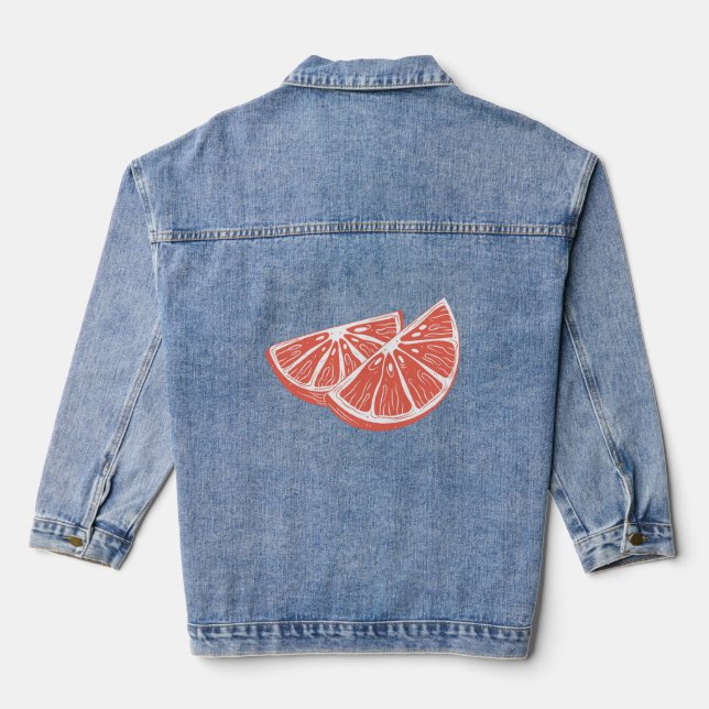 Orange Jeansjacke (Rückseite)