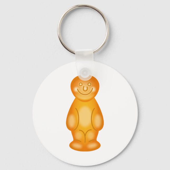 Orange Jelly Baby Schlüsselanhänger (Vorderseite)