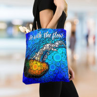 Orange Jellyfish Blauer Ozean Go with Flow
