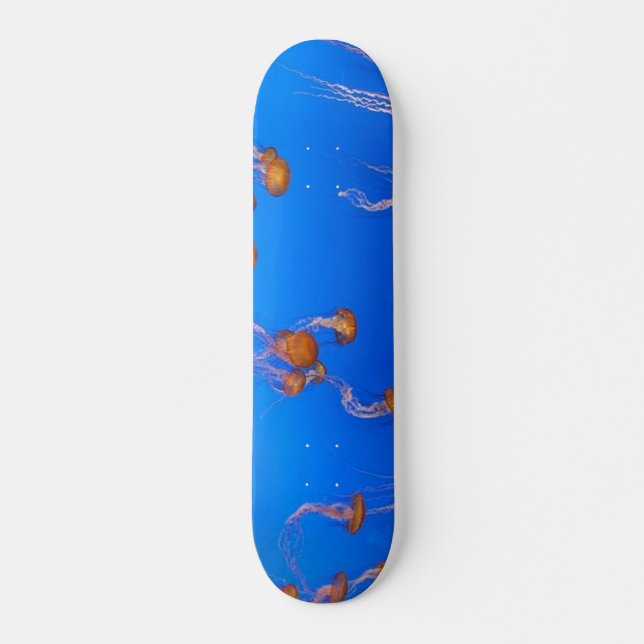 Orange Jellyfish Skateboard (Vorne)