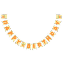 Orange Juice Box Happy Birthday Wimpelkette