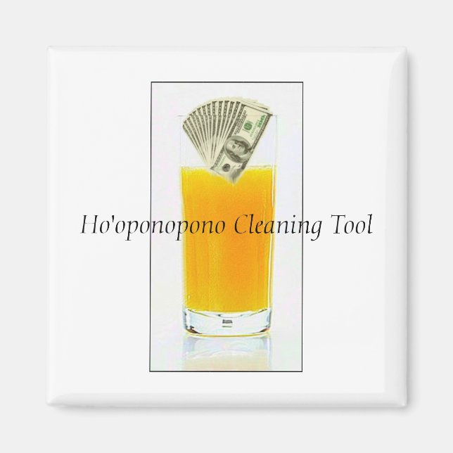 Orange Juice Ho'oponopono Reinigungsmittel Magnet (Vorne)