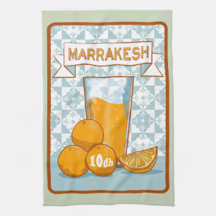 Orange Juice Marrakesch Marokko Geschirrtuch
