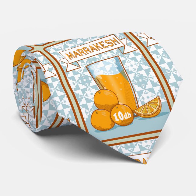 Orange Juice Marrakesch Marokko Krawatte (Gerollt)