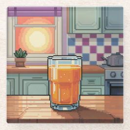 Orange Juice Pixel Art Untersetzer