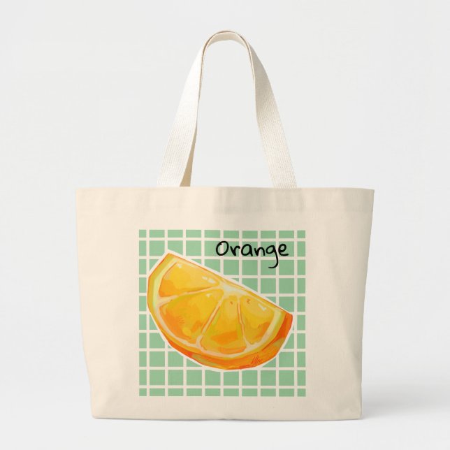 Orange Jumbo Stoffbeutel (Vorne)