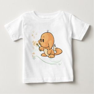 Orange Kacheek, das auf einem Löwenzahn wünscht Baby T-shirt
