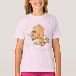 Orange Kacheek, das auf einem Löwenzahn wünscht T-Shirt