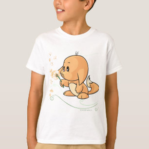 Orange Kacheek, das auf einem Löwenzahn wünscht T-Shirt